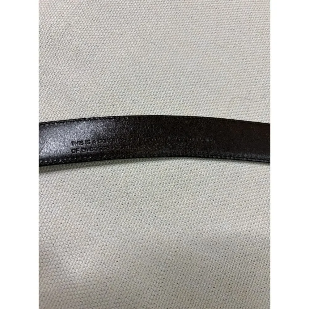 VTG. Coach Belt Men’s XL Brown Leather Silver-Tone Brass Buckle 3926 Y2K Classic